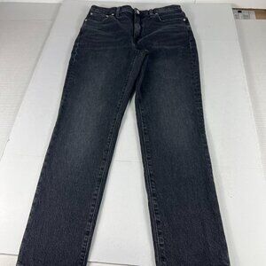 Madewell Jeans Women's Measured 30x28 High Rise Slim Boyjean Black Denim Tag 27